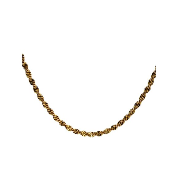 Vintage Gold Tone Rope Chain Necklace (5413) - Picture 3 of 6